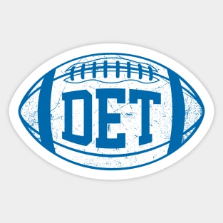 DET Retro Football - Blue Sticker